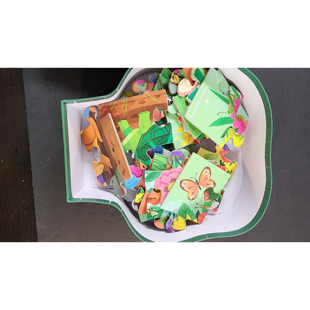 CROCODILE CREEK GARDEN FRIENDS HEAVY DUTY FLOOR PUZZLE 36 PC SPRING BUNNY FLOWER - Picture 5 of 10